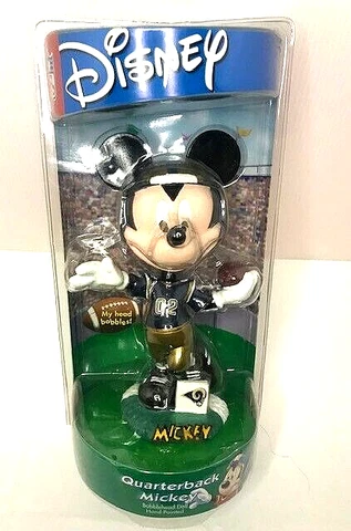 Disney Mickey Mouse St. Louis Rams “Quarterback Mickey” Bobblehead Doll - NEW Cover