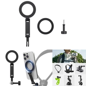 Phone Magnetic Mount Shooting Bracket for Backpack Clip Chest Strap Neck Adapter - Picture 1 of 14
