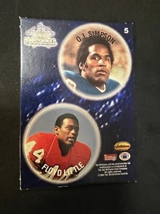 1994 TWCC Pogs 5 O.J. Simpson HOF Buffalo Bills & Floyd Little Broncos - Picture 1 of 3
