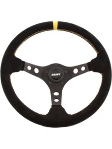 Grant Steering Wheel Suede Series 13-3/4 in Diameter 3-Spoke 3-1/2 in Dis (697) - Picture 1 of 12
