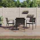 Vidaxl 5 Piece Garden Dining Set With Cushions Poly Rattan And Steel 3186970_v1