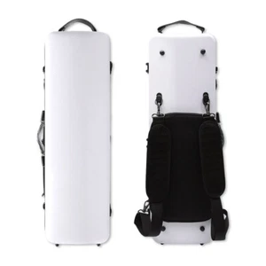 Estuche para violín tamaño completo 4/4 estuche rígido de fibra de carbono mango oblongo duradero correa trasera - Imagen 1 de 11