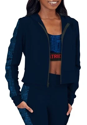 NUEVO CON ETIQUETAS NFL Mujer NUEVA INGLATERRA Patriots Certo By Northwest Sudadera con Capucha Recortada ¡¡$80!! Med. Foto 1 de 3