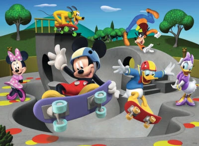 Ravensburger At the Skate Park (Mickey & Minnie) 100 Piece Jigsaw Puzzle - Image 1 of 2