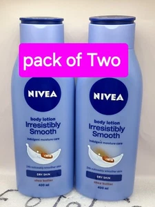 Nivea Irresistibly Smooth Body Lotion 400ml (Pack of 2) S40/E.CD/F.GH/11 - Picture 1 of 10