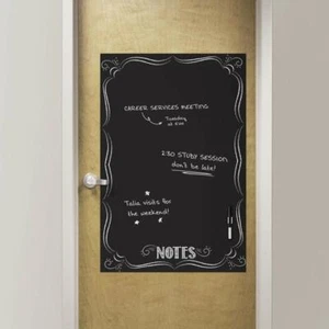 WallPops - Black & White Bistro Notes Peel & Stick Dry Erase Message Board - Picture 1 of 2