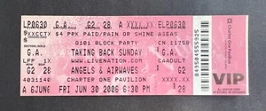2006 Angels & Airwaves & Taking Back Sunday Konzert Ticket Stub 30.06.06 Chicago - Bild 1 von 1