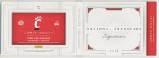 2016 Panini National Treasures Collegiate Combo Mat Sig Booklet Prime #6 C Moore