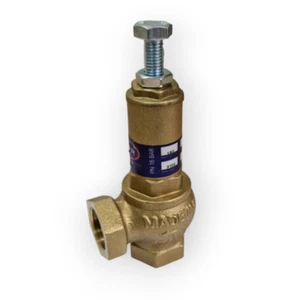 ADJUSTABLE SAFETY VALVE 0.5 - 16 BAR WITH CONVEYED OUTLET Ø 1/2 STEAM WATER GAS - Picture 1 of 1