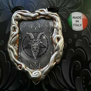 talisman pendant necklace pendant satanic amulet jewelry baphomet satana - Picture 1 of 24