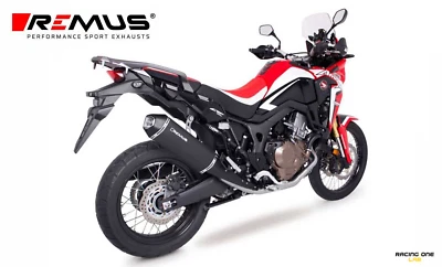TERMINALE DI SCARICO REMUS OKAMI NERO HONDA CRF 1000L AFRICA TWIN 16-19 - Immagine 1 di 2