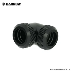 Barrow 90 Degree Multi-Link Fitting Double Compression 12mm Rigid Tubing Black - Picture 1 of 4
