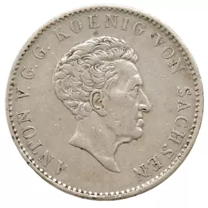DEUTSCHLAND SACHSEN 1 TALER 1832 SACHSEN ANTON SILBERMÜNZE - Bild 1 von 2