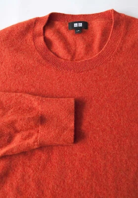 Suéter Uniqlo 100% Cachemira Talla L Naranja *35g0723a8 Foto 1 de 4