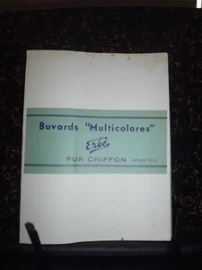 Lot de 10 buvards Erbé multicolores ancien jamais utilisés pur chiffon - Imagen 1 de 2