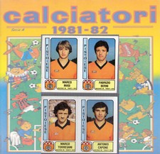 2 figures PANINI CAlciatori 1981-82 - PISTOIESE team - Torresani - Capone - Masi