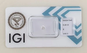 Natürlicher Diamant 0,20ct IGI Zert. E/ VVS2 - VG VG VG 0,2ct Brillant Brilliant - Bild 1 von 3