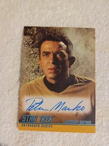 THE QUOTABLE STAR TREK AUTOGRAPH CARD A6 PETER MARKO AS LT. GAETANO - Picture 1 of 1