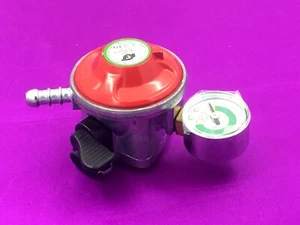 IGT LPG 27mm Propane Gas Clip On Regulator With Gauge 37mbar Camping BBQ PATIO - Picture 1 of 9