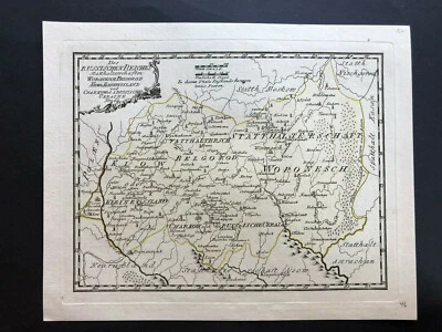 010 Antique Original 1790 map of Kyiv region Ukraine, Bialorus, Lithuenia Russia - Image 1 of 4