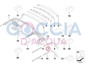 Genuine MINI R57 & LCI F57 Rail Seal Center Right 54342758108 - Picture 1 of 1