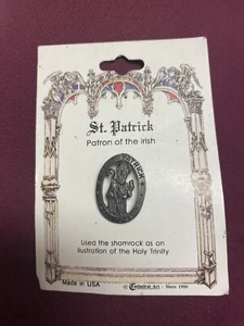 SPILLA SAN PATRIZIO PATRON OF THE IRISH Made In USA by Cathedral Art NUOVA - Foto 1 di 2