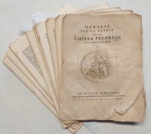 Abbati Olivieri Giordani Memorie per la Storia della chiesa Pesaro nel sec. XIII - Imagen 1 de 18