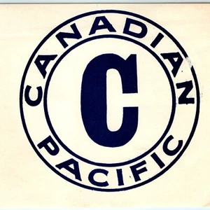 Etiqueta de equipaje C Canadian Pacific Line c1930 Ocean Liner Railway C42 - Imagen 1 de 3