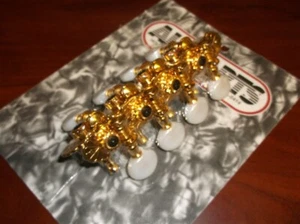 NEW - "A" Style Tuning Keys For Mandolin, White Buttons - GOLD - Picture 1 of 1