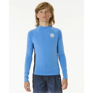 Rip Curl Kids Icons UV Brushed Long Sleeve Rash Vest UPF 50+ - Blue Gum - 12 Yrs - Picture 1 of 4