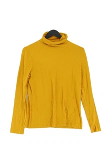 Hobbs Damen T-Shirt M gelb Viskose mit Viskose Kurzarm Rollkragen Basic - Bild 1 von 6