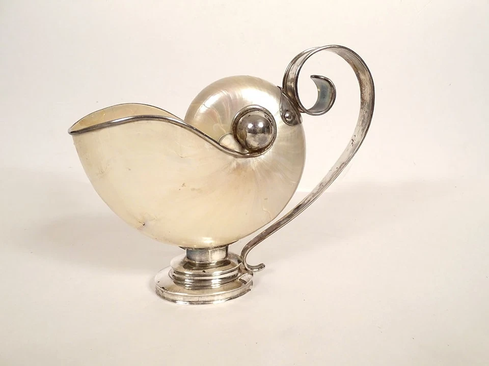Coupe saucière nautile nautilus Tiffany & Co argent sterling nacre XXèm - Photo 1/1