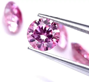 1ct to 5ct IGI Certified Lab-Grown CVD Diamond Round Fancy Pink , VVS1 Clarity L - Picture 1 of 6