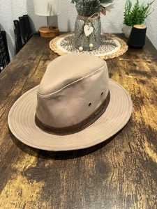 Vintage Woolrich Hut Herren Sonne Freizeit Abenteuer Bucket Khaki Gr. Large - Bild 1 von 20