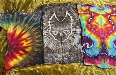 Lote de camisetas tie dye feitas à mão / fique rico ou tingido tryin tamanho grande - Imagem 1 de 4