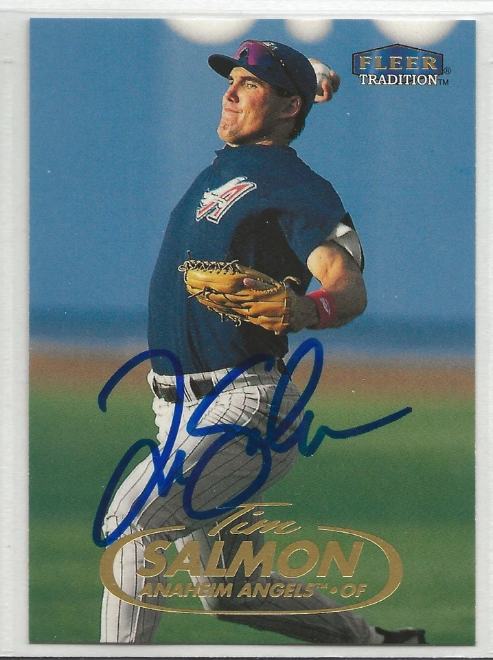 Tim Salmon signed 1998 Fleer Tradition baseball card autograph Anaheim Angels - Image 1 of 1