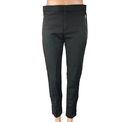 Banana Republic Women's Black Mid Rise Stretch Zip Slim Trouser Pants Size 4 - Image 1 of 4