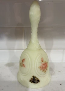 Fenton Glasglocke handbemalt Blumenmotiv  - Bild 1 von 6