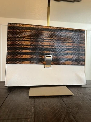 Auténtico bolso clutch de almuerzo de piel de serpiente con estampado de tigre PROENZA SCHOULER Foto 1 de 4