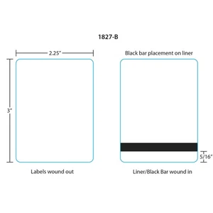 Etiquetas de impresora Hobart 1827-B para Ultima 2000 3,0" en blanco, 5x, 2800 etiquetas/rollo - Imagen 1 de 1