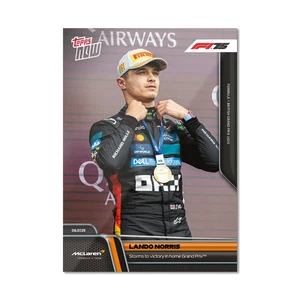 2025 F1 Topps Now 50 LANDO NORRIS MCLAREN WINS BRITISH  GRAND PRIX PRESALE - Picture 1 of 2
