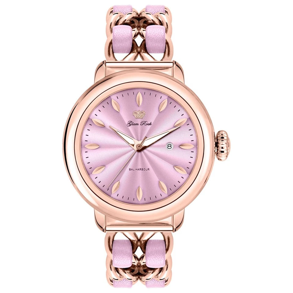 Женские кварцевые часы Glam Rock Bal Harbour розовая кожа 40 мм GR77026 - Изображение 1 из 1