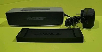 Bose SoundLink 359037-1300 Mini Bluetooth Speaker - Silver  W/Charging Dock - Image 1 of 4