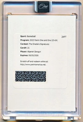 2023-24 Panini One & One Alperen Sengun The Oneders Auto #21 (xx/99) - Image 1 of 2