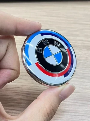 45MM 3D New Sealed BMW Steering Wheel Adhesive Emblem Anniversary Edition Foto 1 de 4