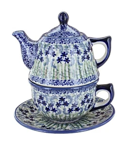 Blue Rose Polish Pottery Brienna Tea for One - Picture 1 of 1