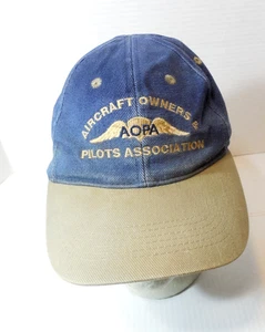 Vintage Aircraft Owners Pilot Association AOPA Blue  Strap Back Hat Cap - Picture 1 of 10