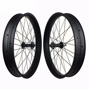 26er Carbon Clincher Fat Bike Wheelset 80X25mm Tubeless Snow Bicycle Wheels - Picture 1 of 11