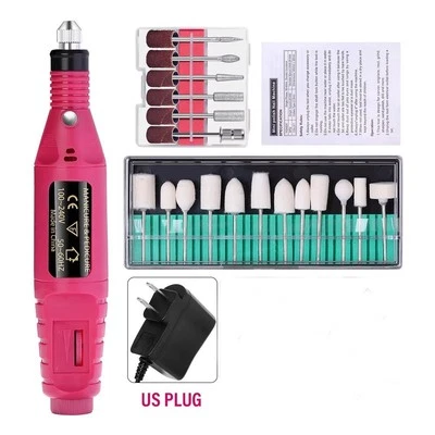 Electric Nail Drill Machine Portable Professional Manicure Pedicure Set US Plug - Image 1 of 4