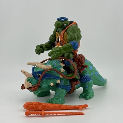 Cave Leo & Dingy Dino Complete - Vintage 1992 TMNT Teenage Mutant Ninja Turtles - Image 1 of 4